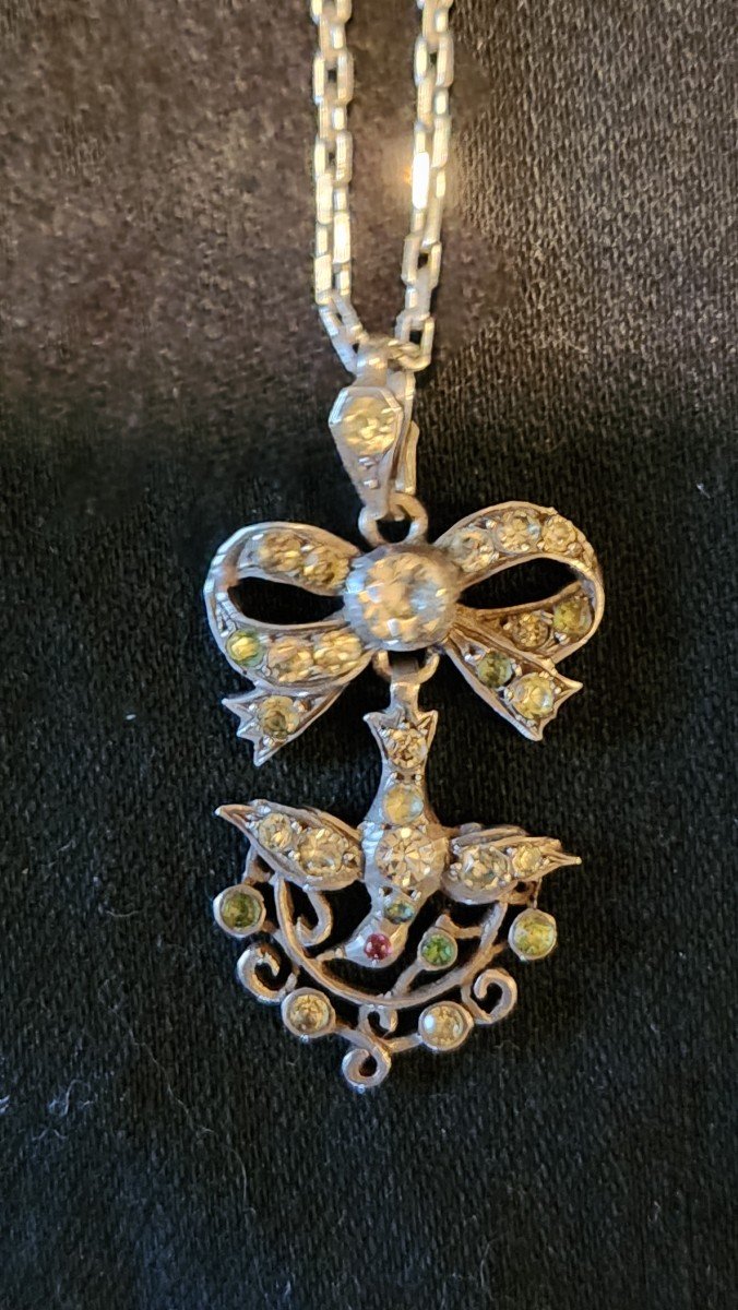 Collier Régional En Argent  "st Esprit" 19 ème -photo-4