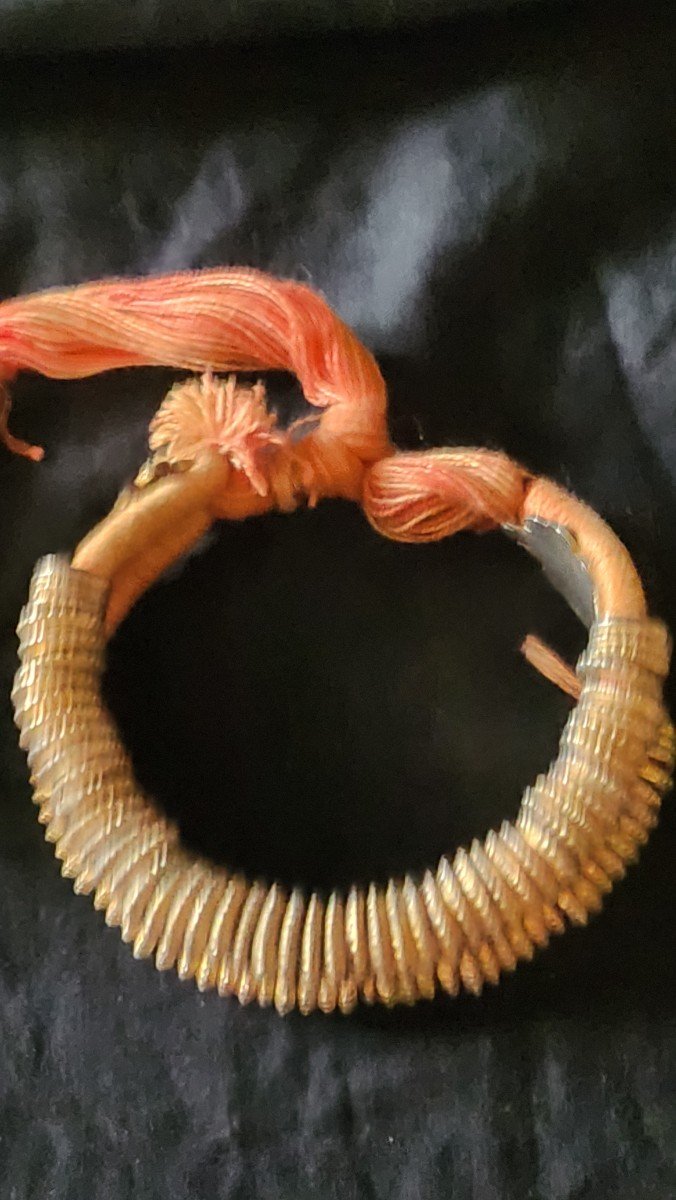 19th Century Vermeil Ethnic Bracelet-photo-3