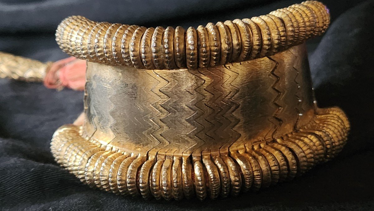 19th Century Vermeil Ethnic Bracelet-photo-4