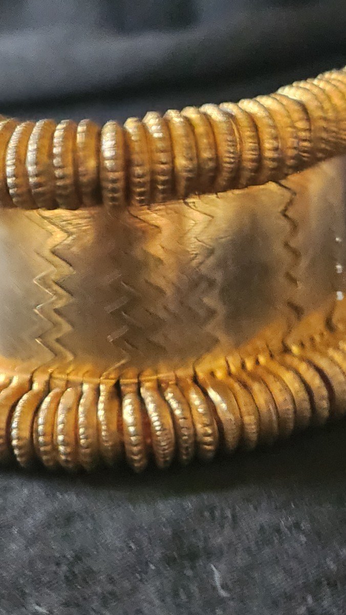 19th Century Vermeil Ethnic Bracelet-photo-6