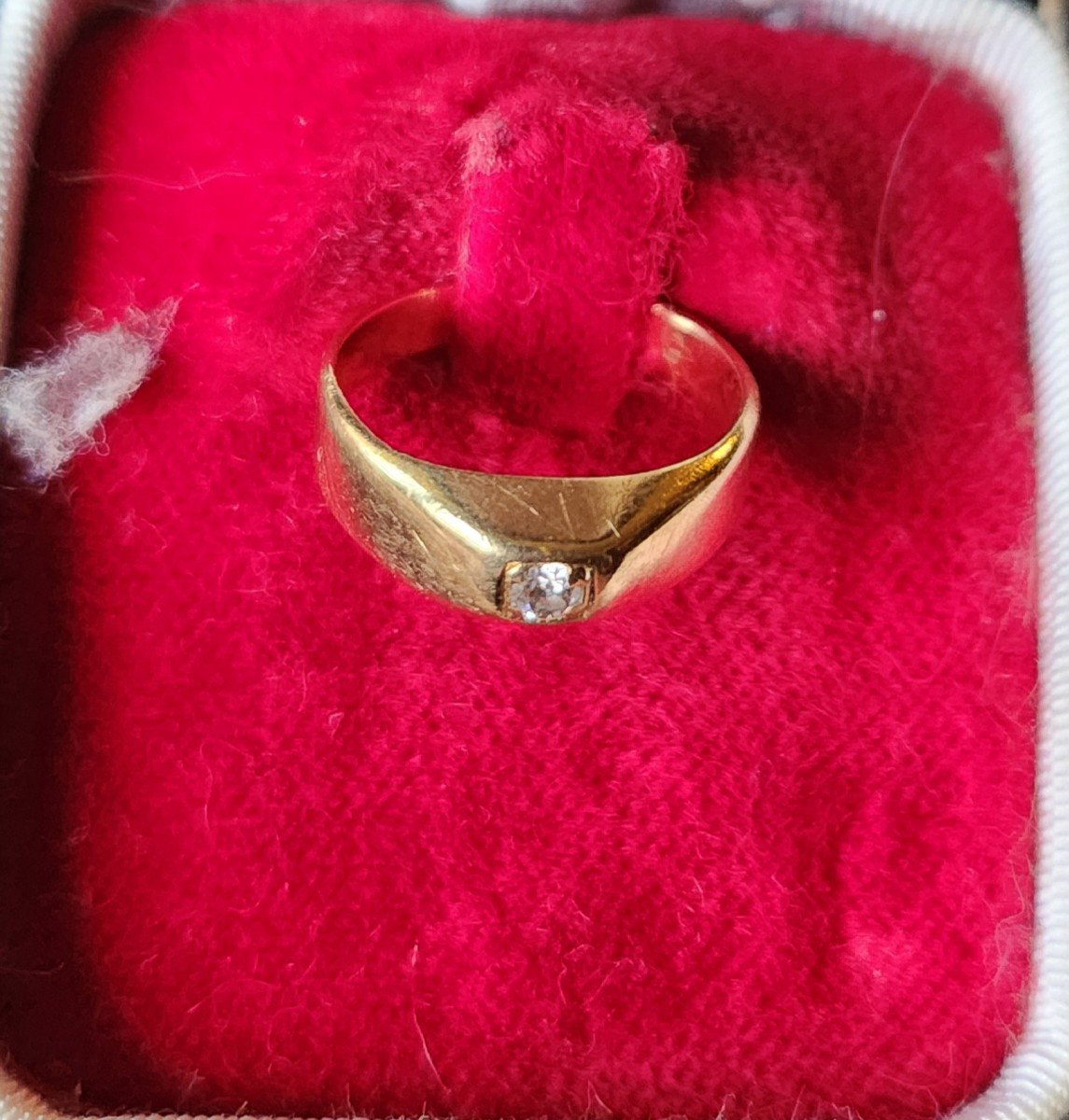 Children's Gold And Diamond Ring 