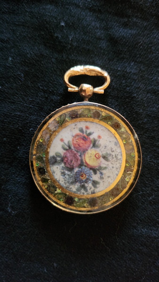 Double-sided Gold Medallion And Miniature 18th Century 