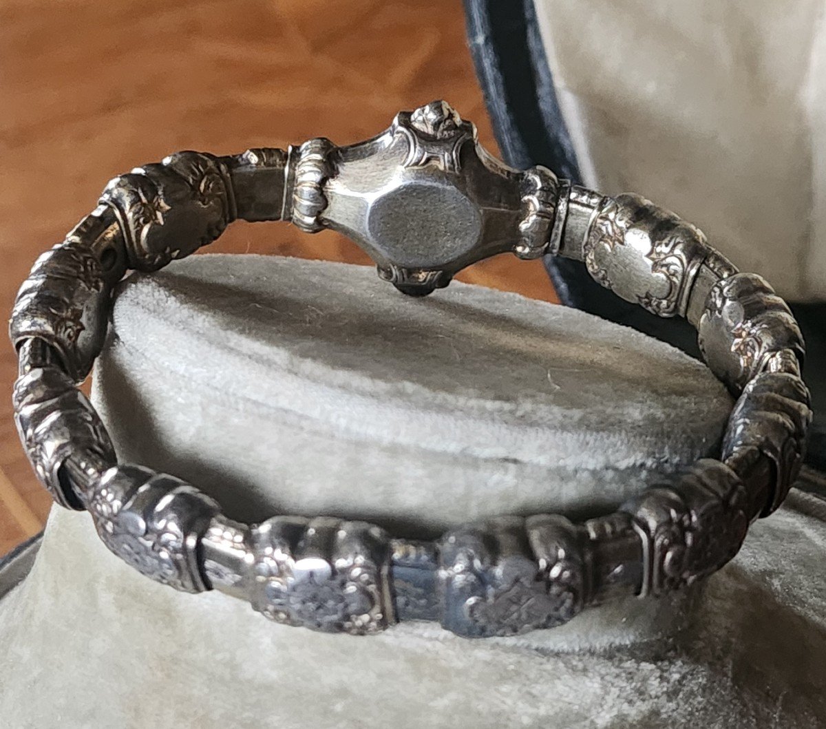 19th Century Silver And Stone Bracelet -photo-3