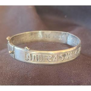 Basque Sentimental Legend Bracelet In Silver 19th Century