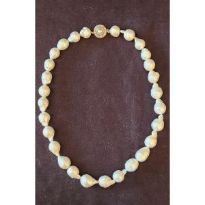 Natural Large Baroque Pearl Necklace