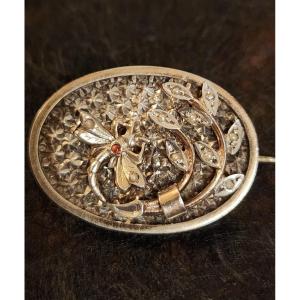 Broche En Argent Libellule