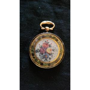 Double-sided Gold Medallion And Miniature 18th Century 