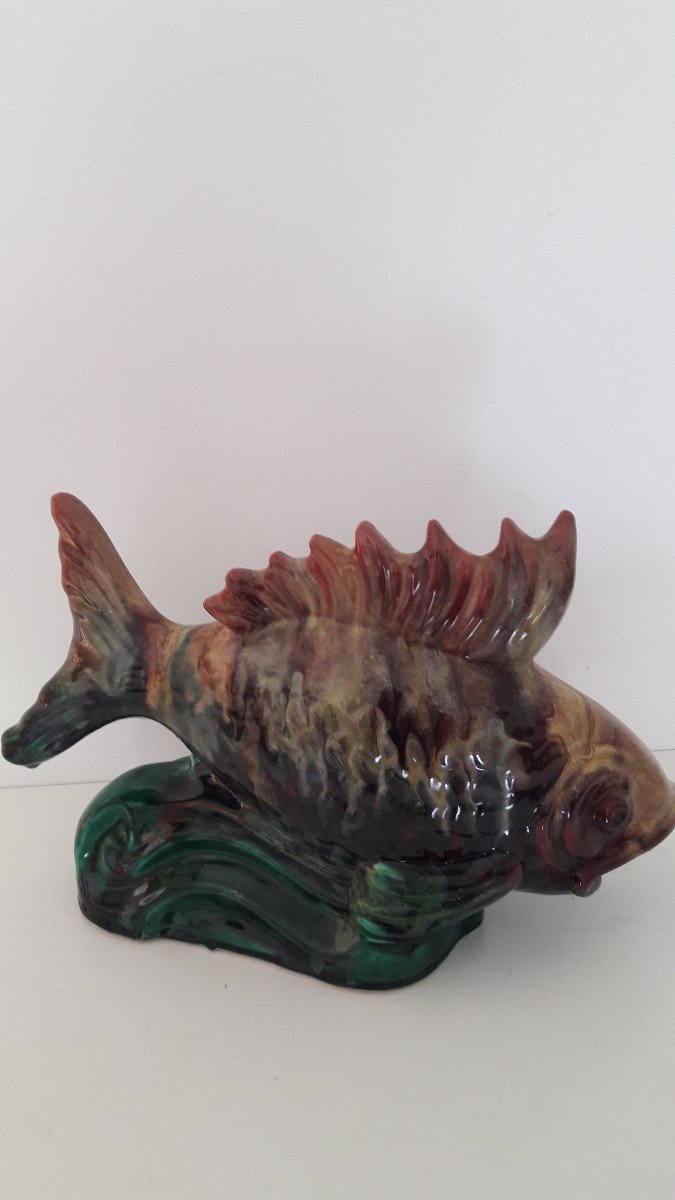 Ceramic Fish Signed Radureau-photo-4