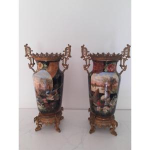 Pair Of Vases After Montigny Sur Loing