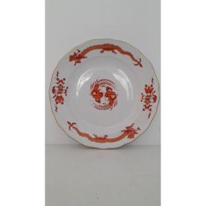 Meissen Plate Red Dragon Decor