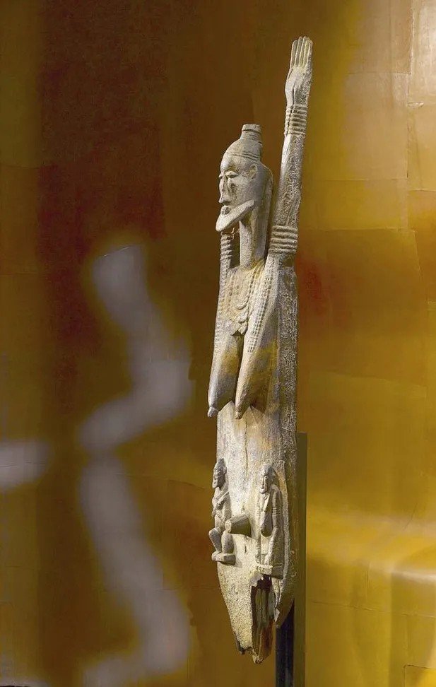 Statue Hermaphrodite Dogon, Mali Aux Bras Levés-photo-2