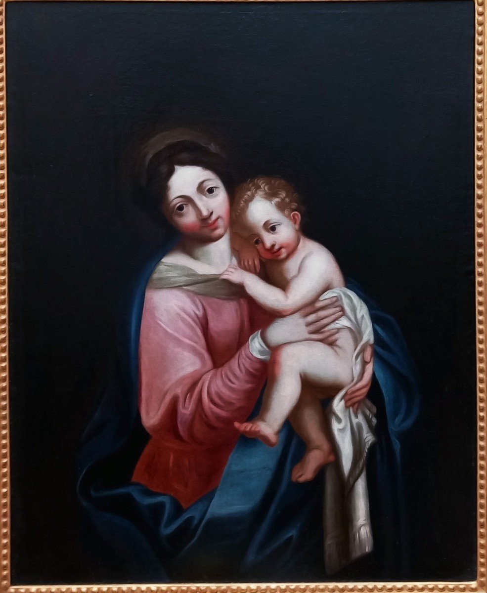 Painting Of The Virgin And Child, 18th Century