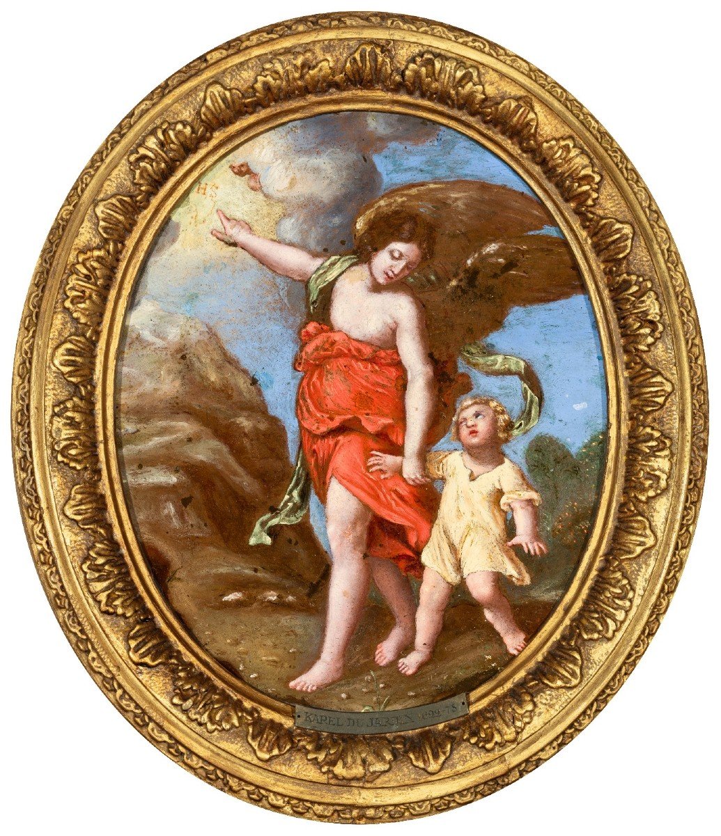 l'Ange Gardien    Atelier De Simone Cantarini (1612-1648)