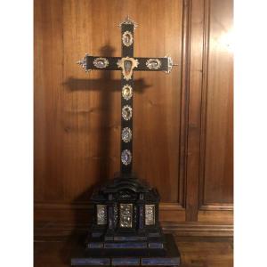 Altar Cross In Ebonized Wood