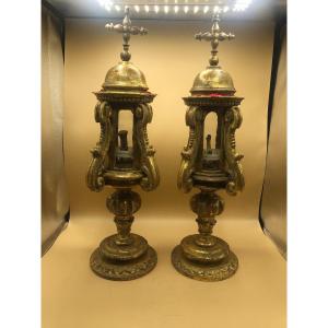 Pair Of  Containing The Relics Of St. Gregorio Nazianzieno And Giovanni Elemosiniere