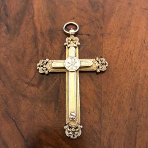 Silver Pectoral Cross With Inside The Relic Of The Holy Cross Of Our Lady Of God