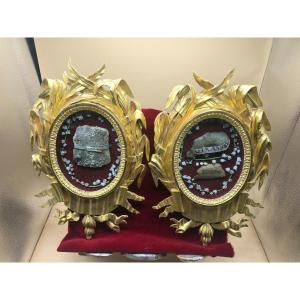 Pair Of Carved And Gilded Reliquary Frames