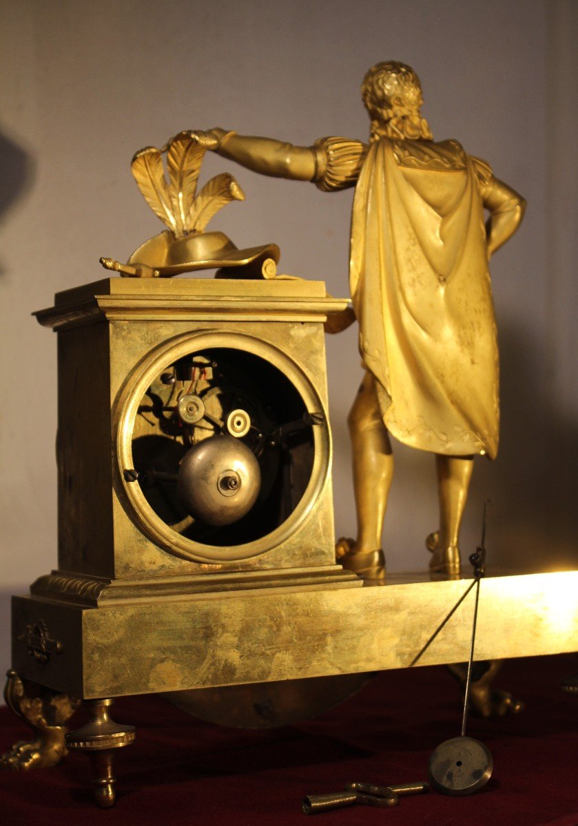 Early Empire (parisian) Table Clock Depicting Henry IV .-photo-3