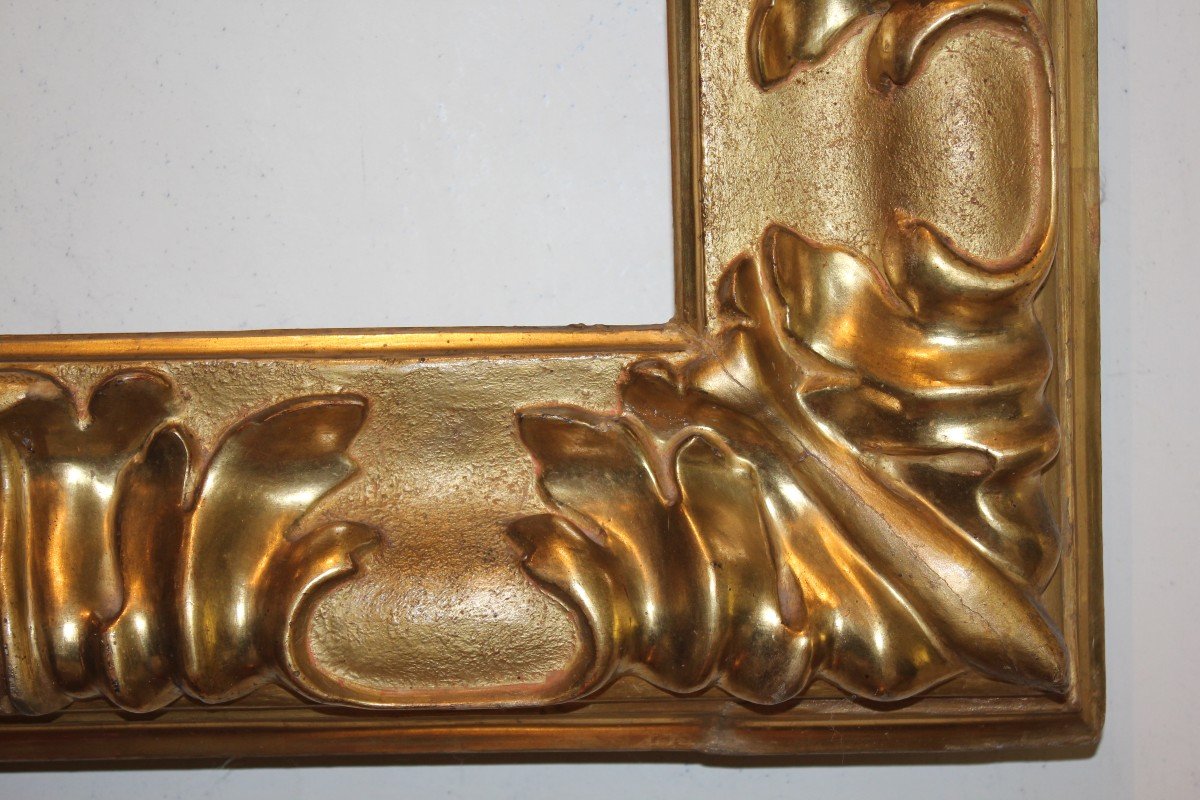 Gilded And Carved Cabbage-leaf Cornice | Bologna - Emilia 17th Century-photo-3