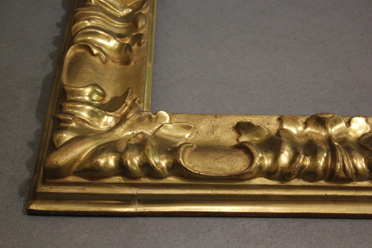Gilded And Carved Cabbage-leaf Cornice | Bologna - Emilia 17th Century-photo-2