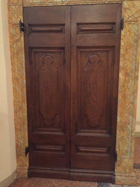 Antique Doors | Pair Of Solid Oak Ashlar Door Leaves-photo-3