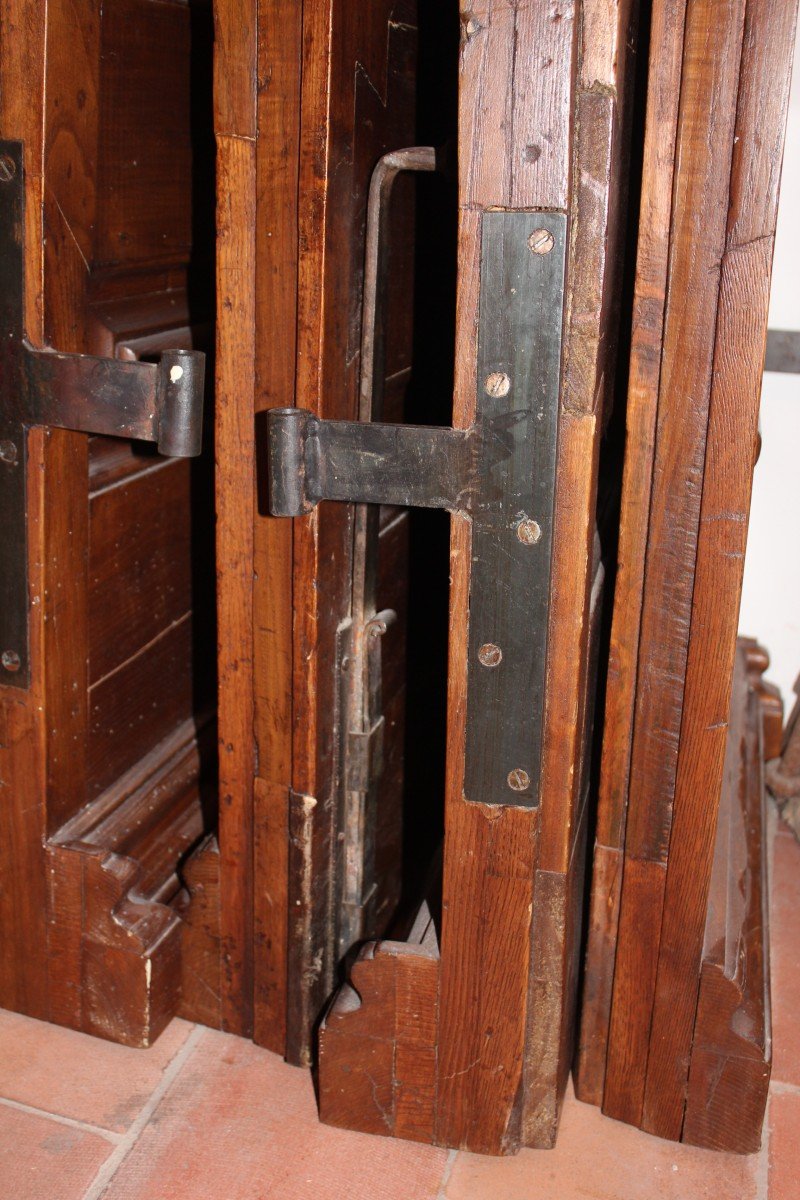 Portes Anciennes | Paire De Portes En Pierre De Taille En Chêne Massif-photo-5