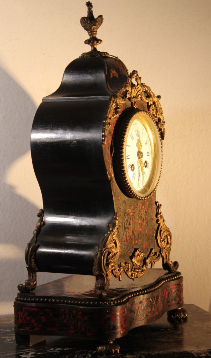 Horloge De Table De Type Boulle, époque Napoléon III .-photo-2