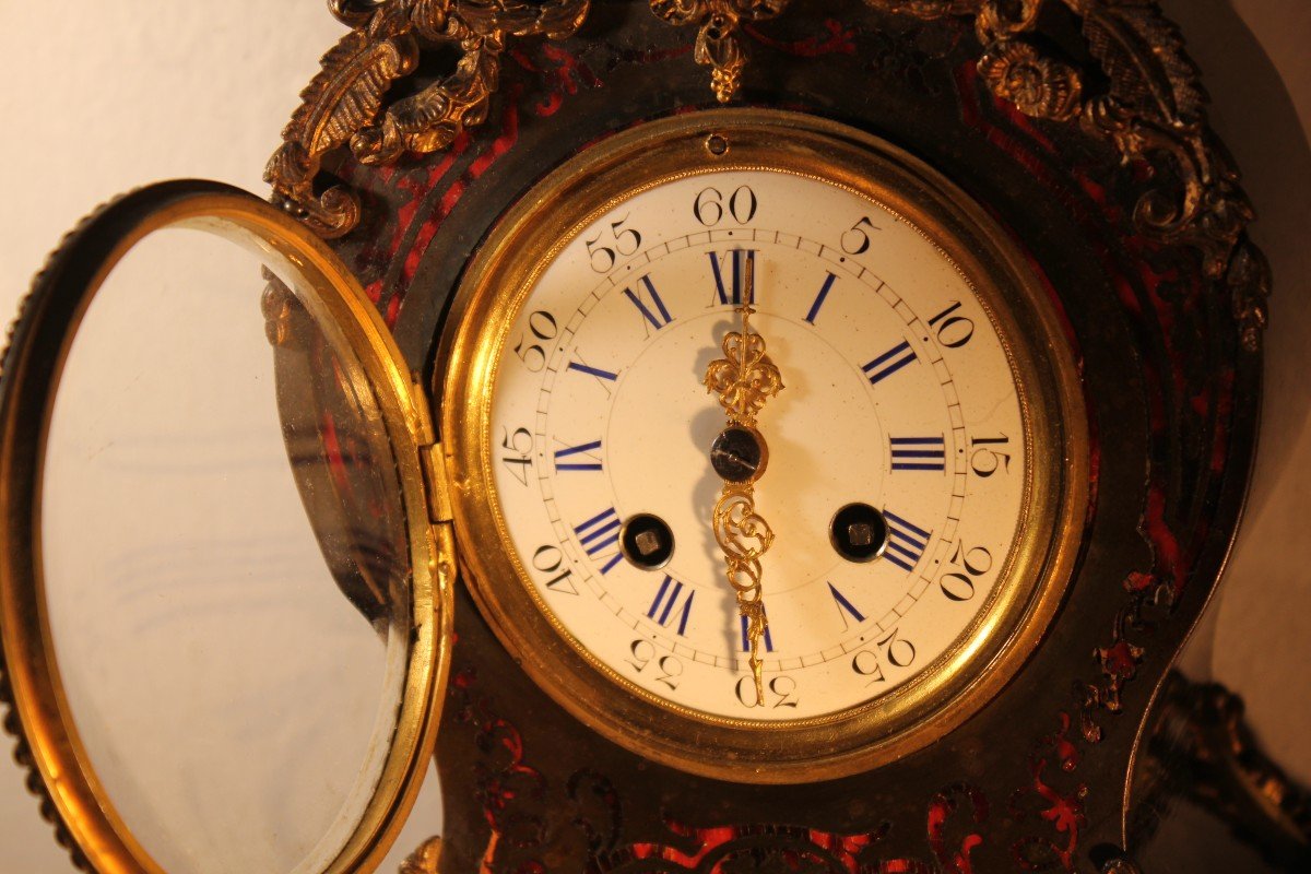 Horloge De Table De Type Boulle, époque Napoléon III .-photo-3