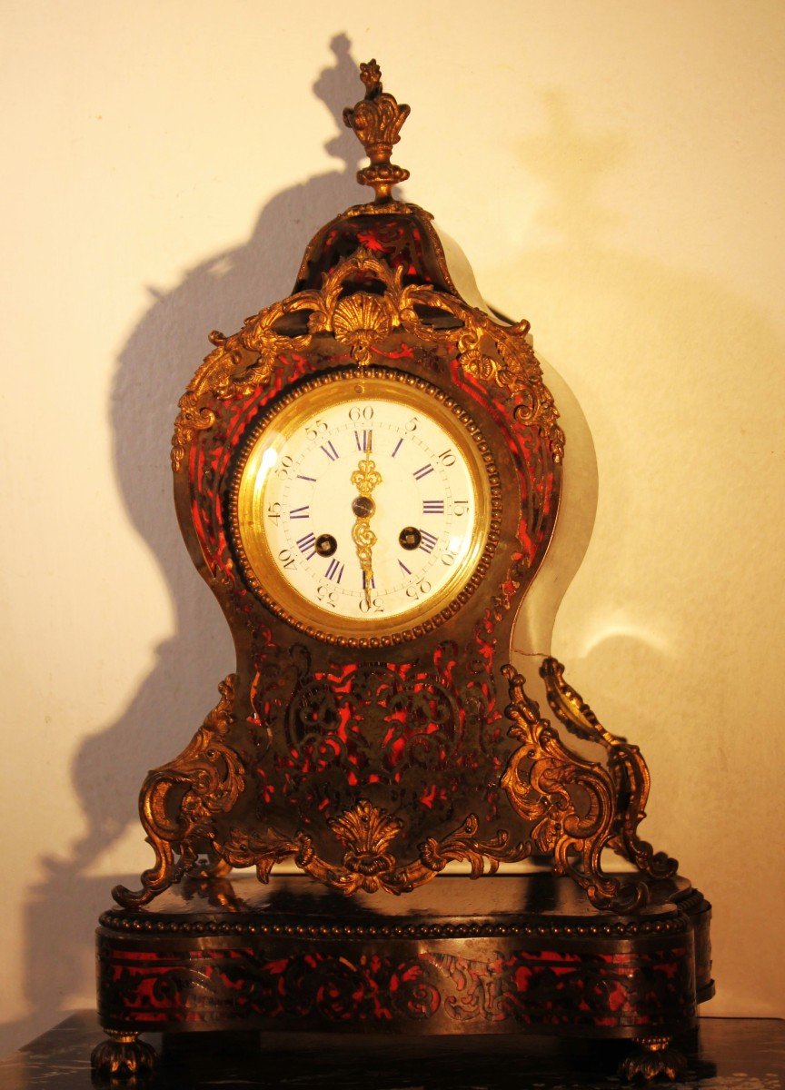 Horloge De Table De Type Boulle, époque Napoléon III .