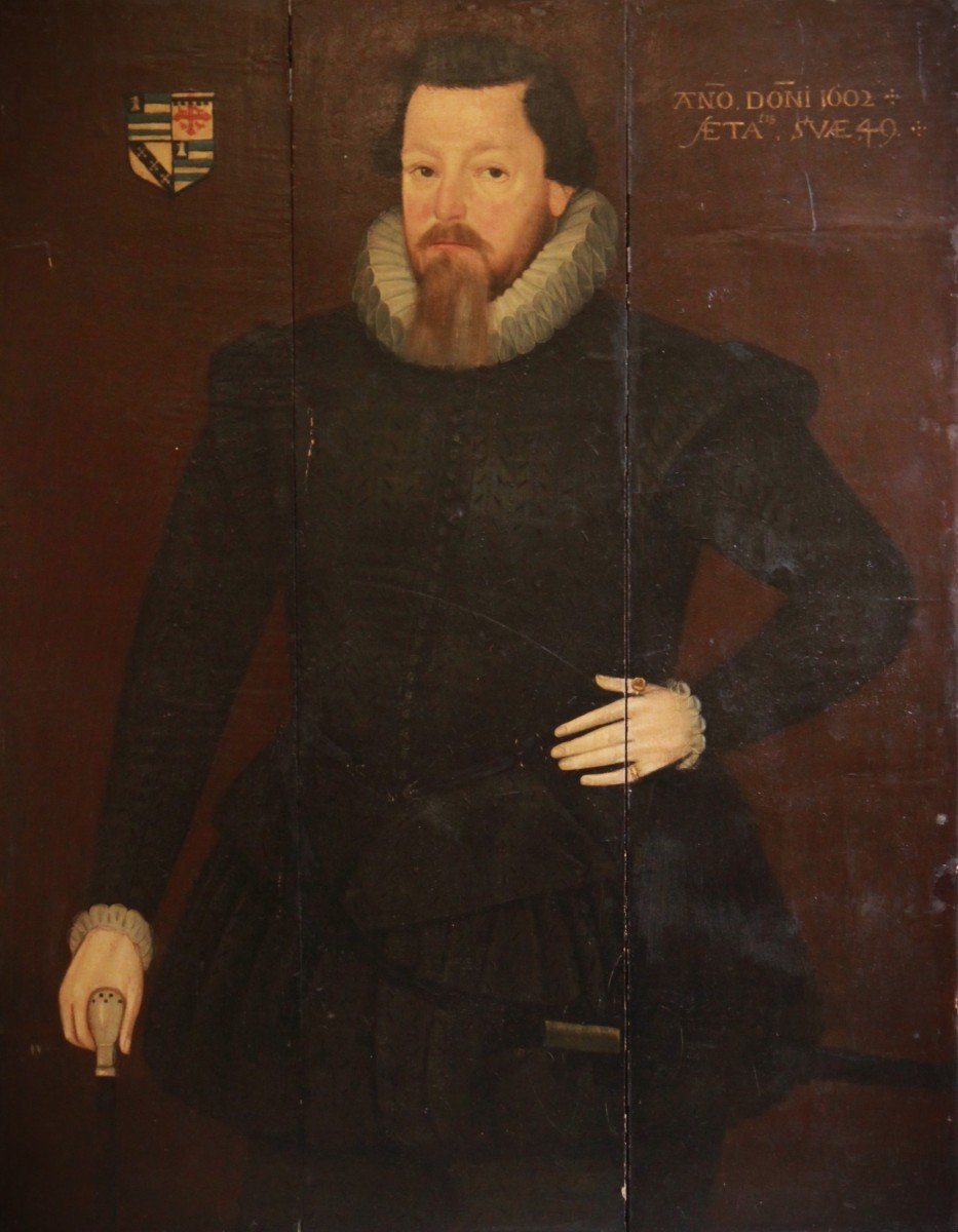 Portrait d'Un Noble 1602, Huile Sur Panneau école Hollandaise