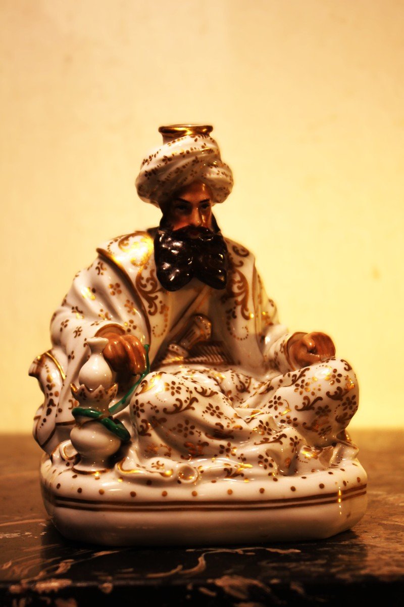  Jacob Petit - Vieux Paris 19ème Siècle Paire De Figurines En Porcelaine "sultan Et Sultane" -photo-4