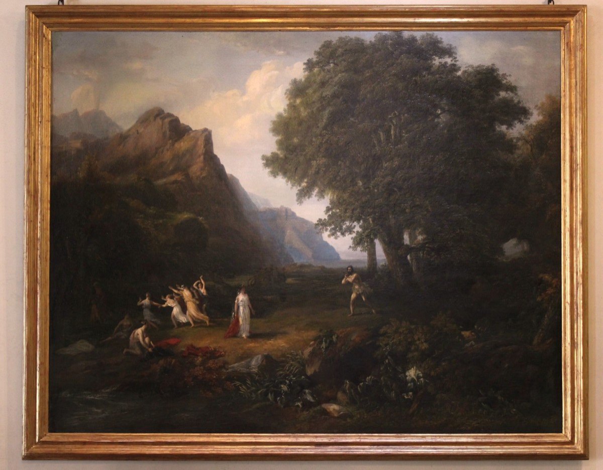 Ulysses And Nausicaa On The Island Of The Phaeacians | Oil On Canvas-photo-3