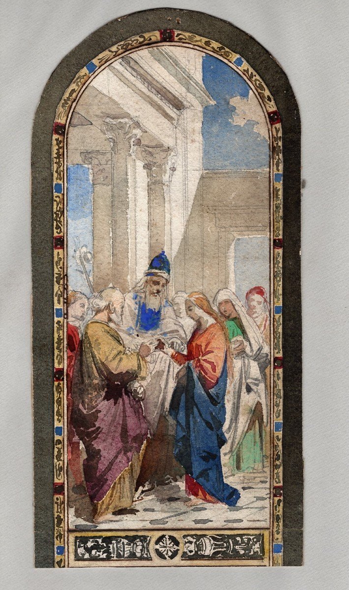 Mariage De La Vierge Et Annonciation | Cathédrale De Côme Att. G. Bertini, 2 Aquar-photo-2