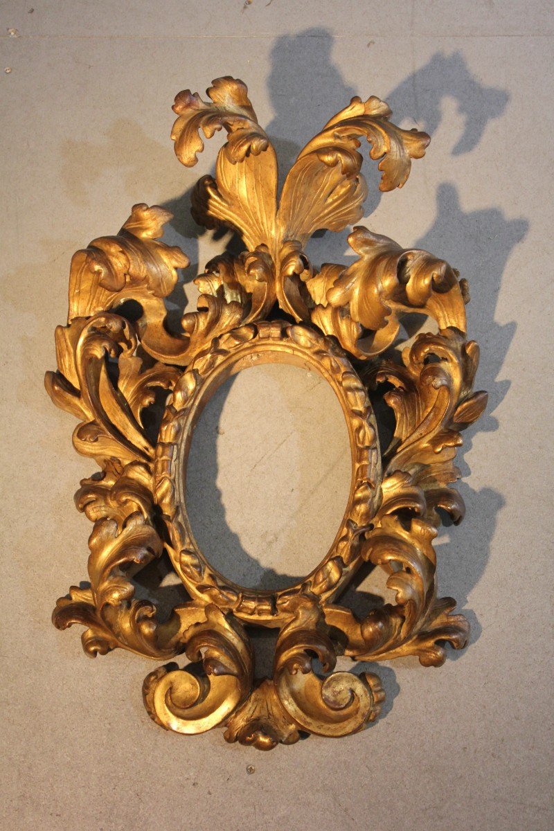 Baroque Frame, Carved In "cartoccio". Bologna 17th Century-photo-7