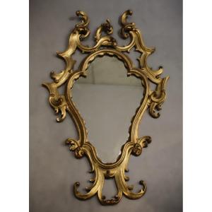  Miroir à éventail En Bois Finement Sculpté Et Doré, Bologne, XVIIIe Siècle