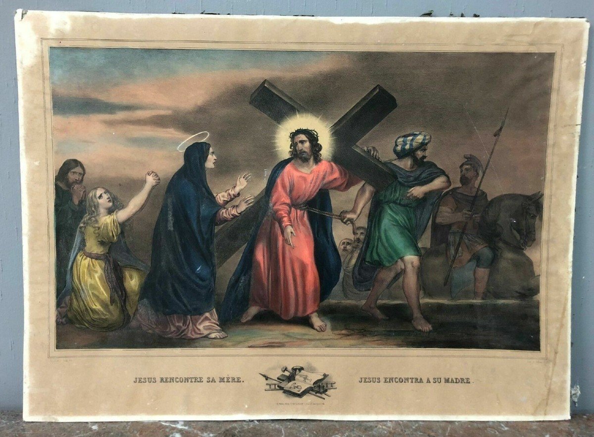 Watercolor Prints Depicting The 13 Stations Of The Cross