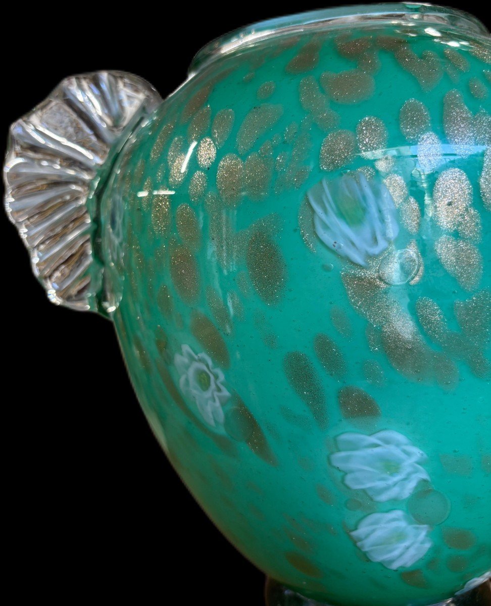 Vase en verre de Murano, frères Toso, années 1960.-photo-4