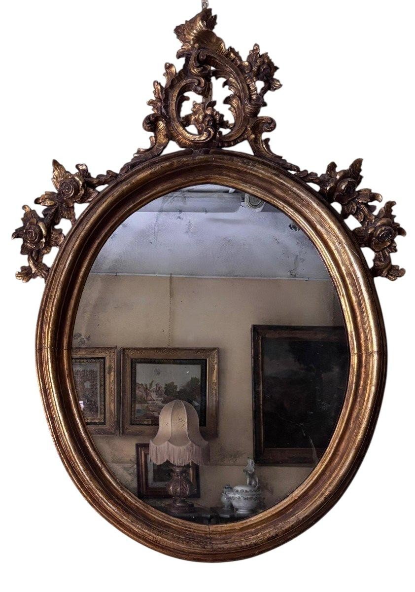 Louis XV Style Mirror, Sicily, Second Half Of The 18th Century