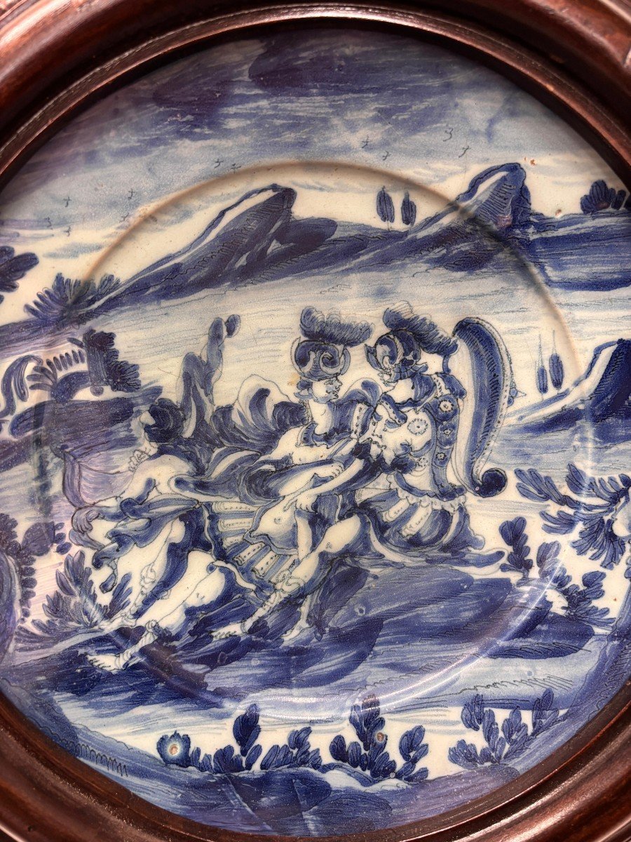 Ancient Majolica Plate With Mythological Scene-photo-3