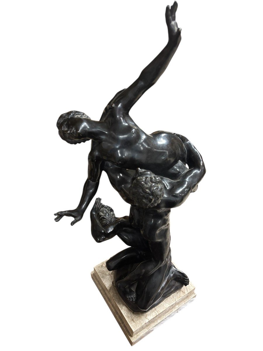 Bronze Sculpture Of The Rape Of The Sabine Women.-photo-2