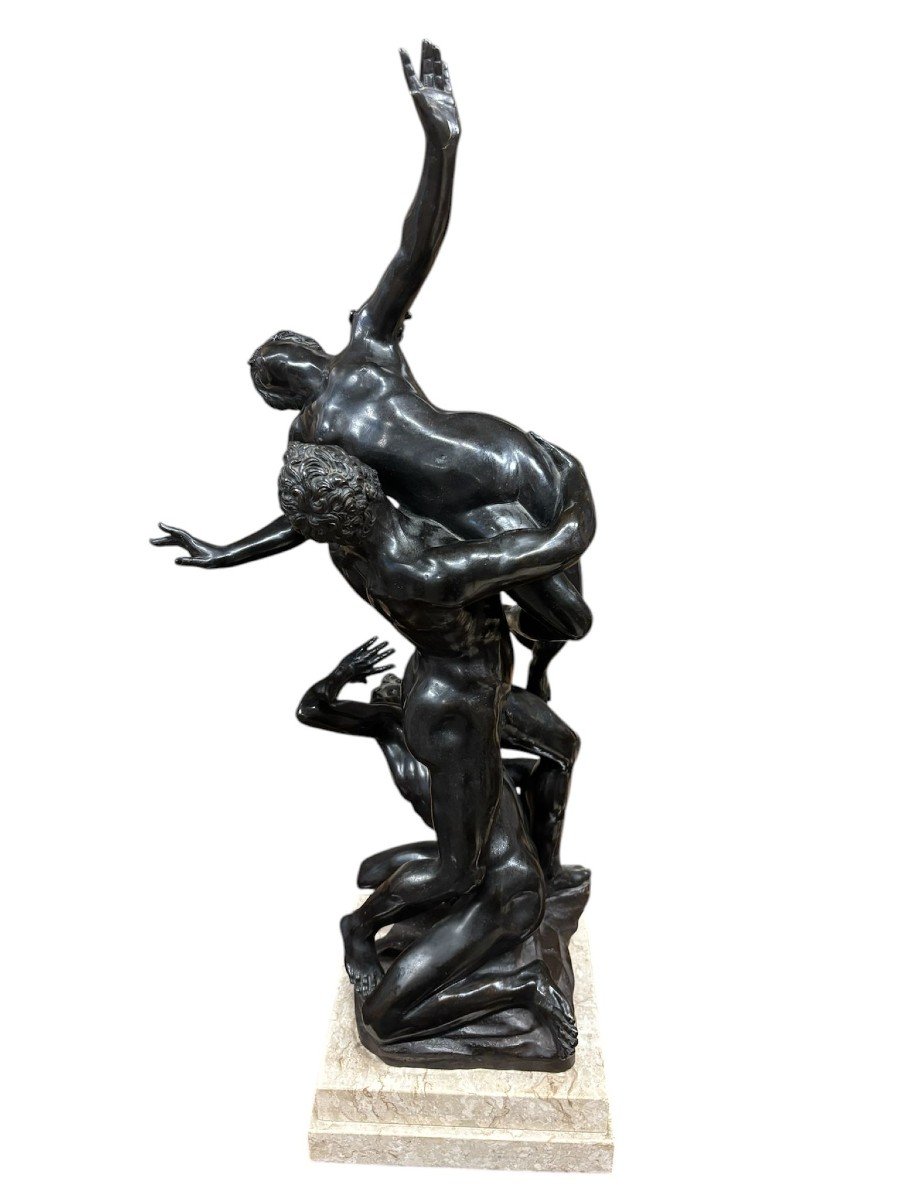 Bronze Sculpture Of The Rape Of The Sabine Women.-photo-3