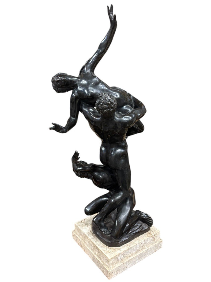 Bronze Sculpture Of The Rape Of The Sabine Women.-photo-4