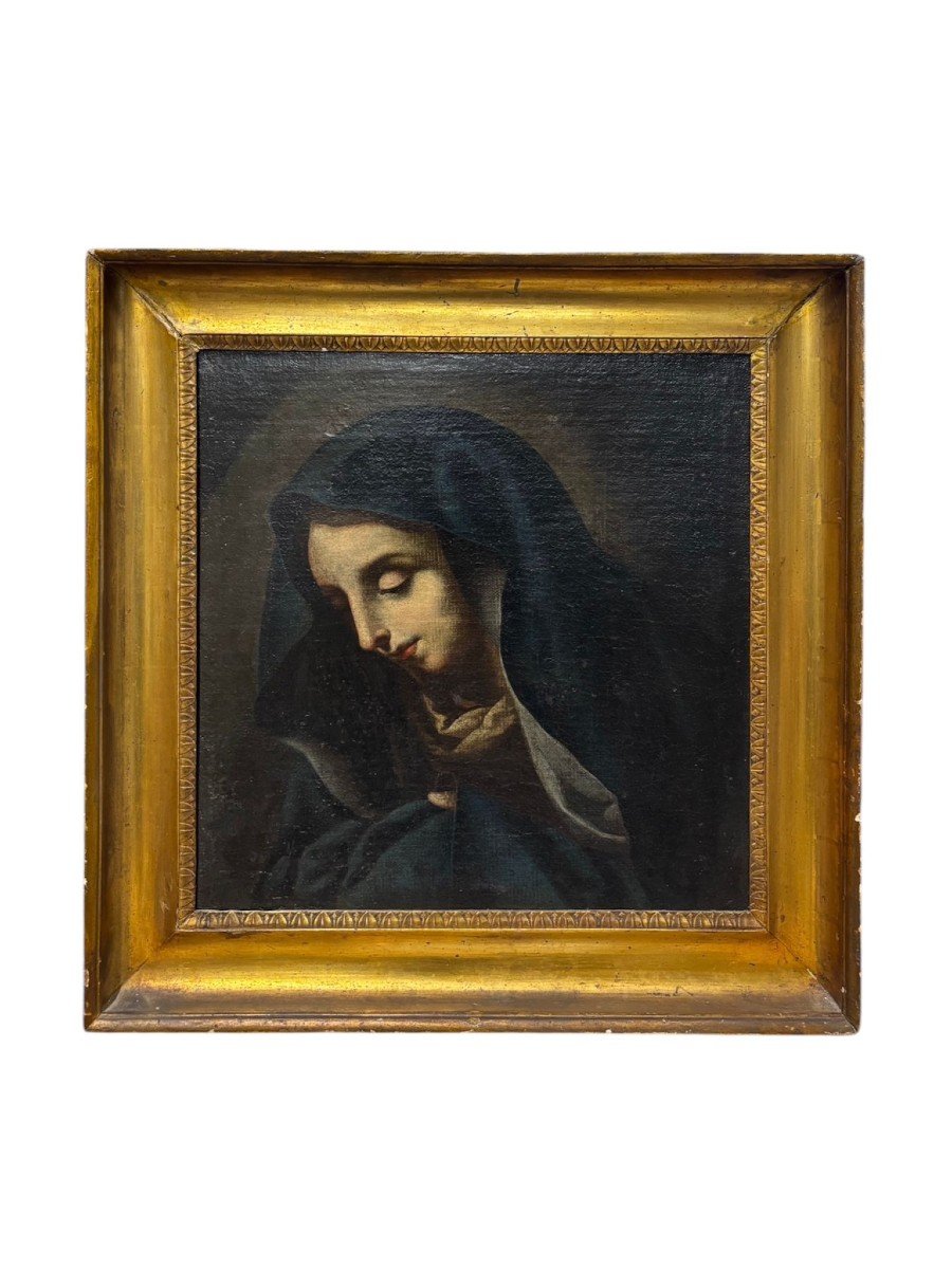 Oil On Canvas The Sorrowful Madonna