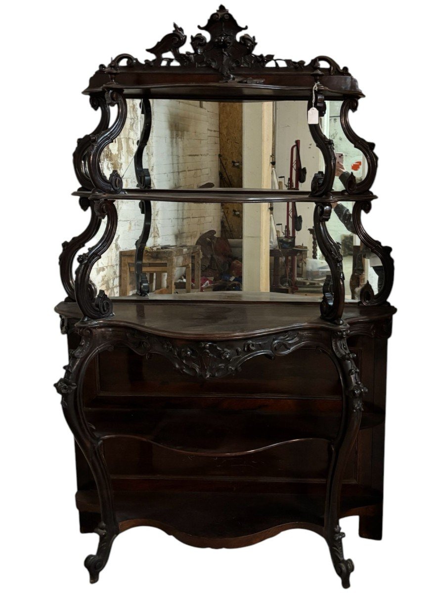 Rosewood Etangere With Mirrors