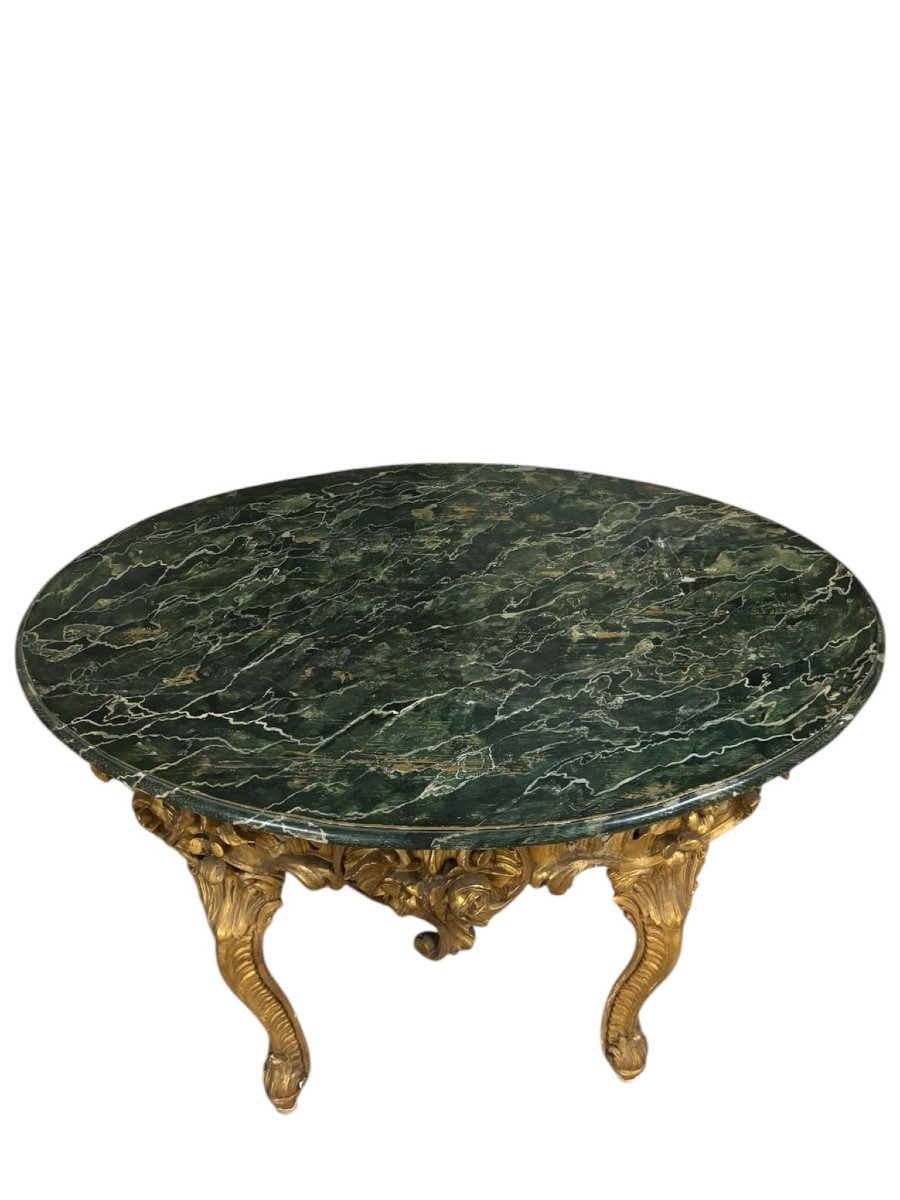 Louis XV Style Pure Gold Coffee Table-photo-1