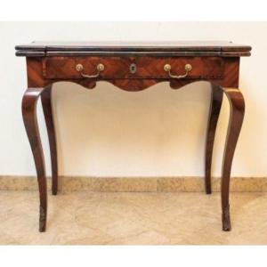 Purple Ebony Veneered Game Table, Sicily XVIII Century