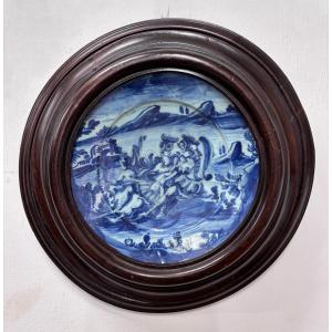 Ancient Majolica Plate With Mythological Scene