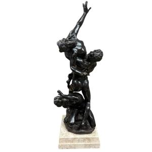 Bronze Sculpture Of The Rape Of The Sabine Women.