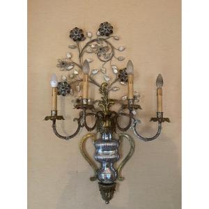 Large Louis XV Style Wall Lamp With 4 Lights