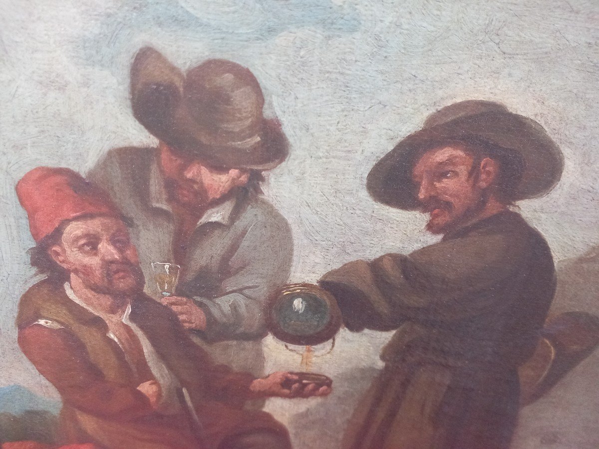 Painting - Deception With Wine, 17th Century, Flemish-photo-2